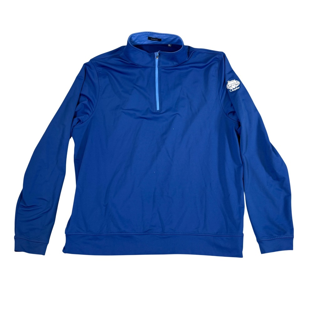 Turtleson Mens XL Blue Quarter Zip Pullover Boston SMACNA Logo MF23K20